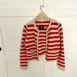 a new day Red and Cream Cardigan Sweater